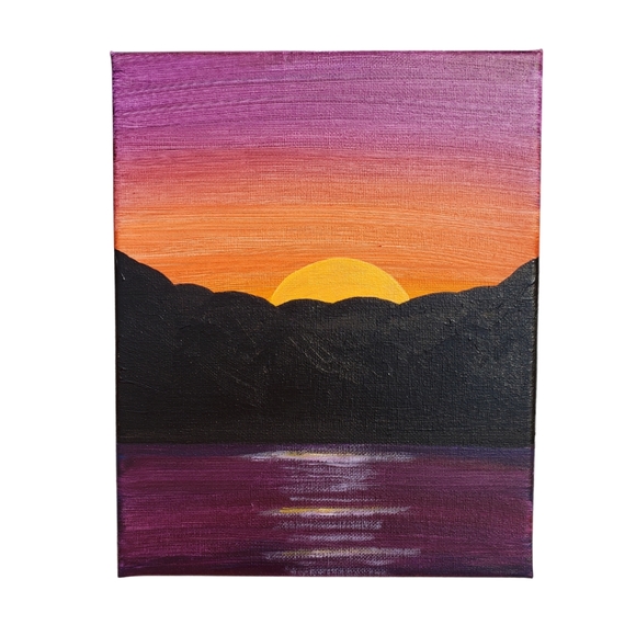 3 Original Acrylic Canvas Paintings Home Decor NEW - Picture 4 of 5